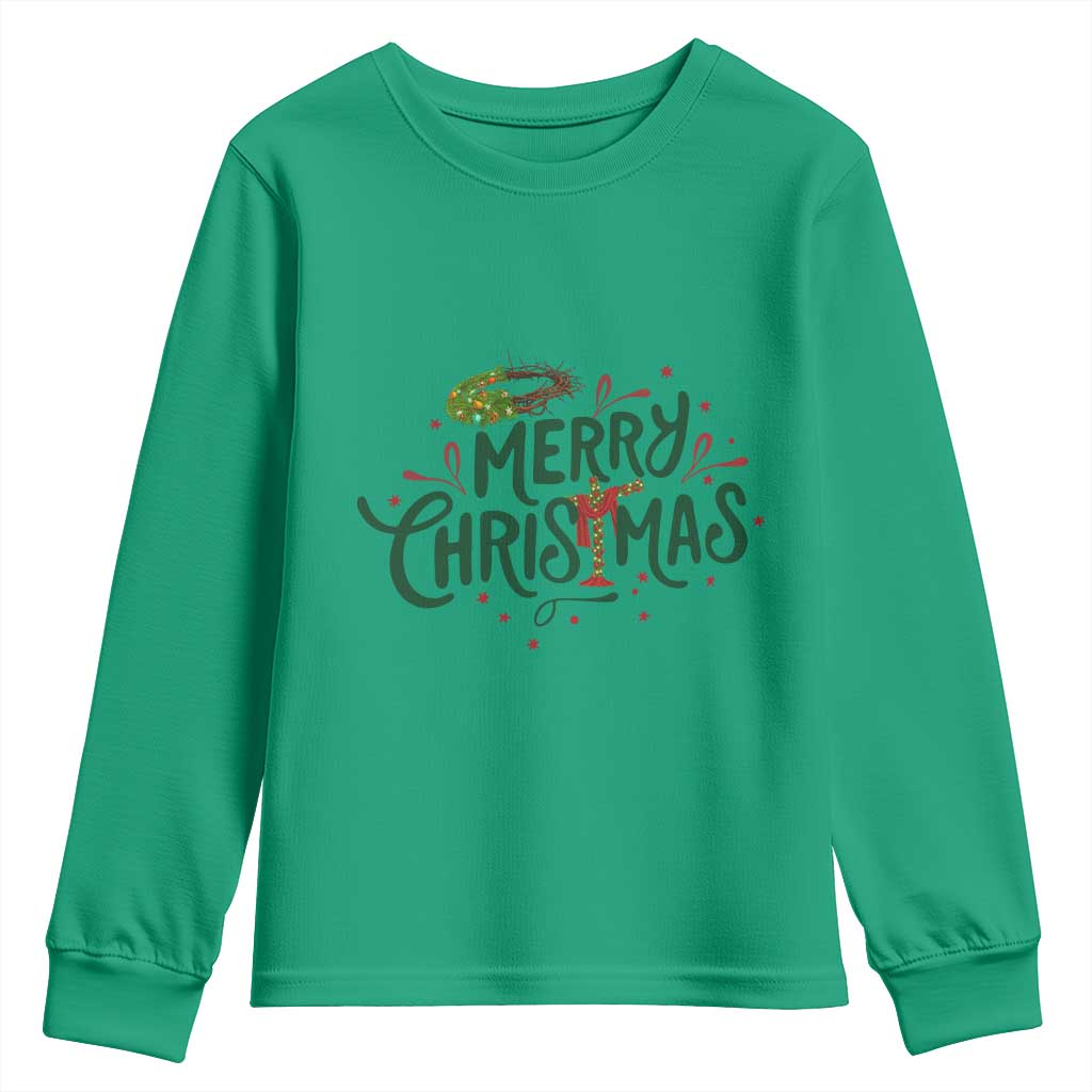 Jesus Christian Christmas Youth Sweatshirt - Wonder Print Shop