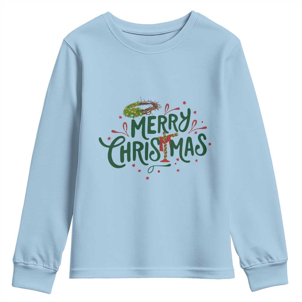 Jesus Christian Christmas Youth Sweatshirt - Wonder Print Shop