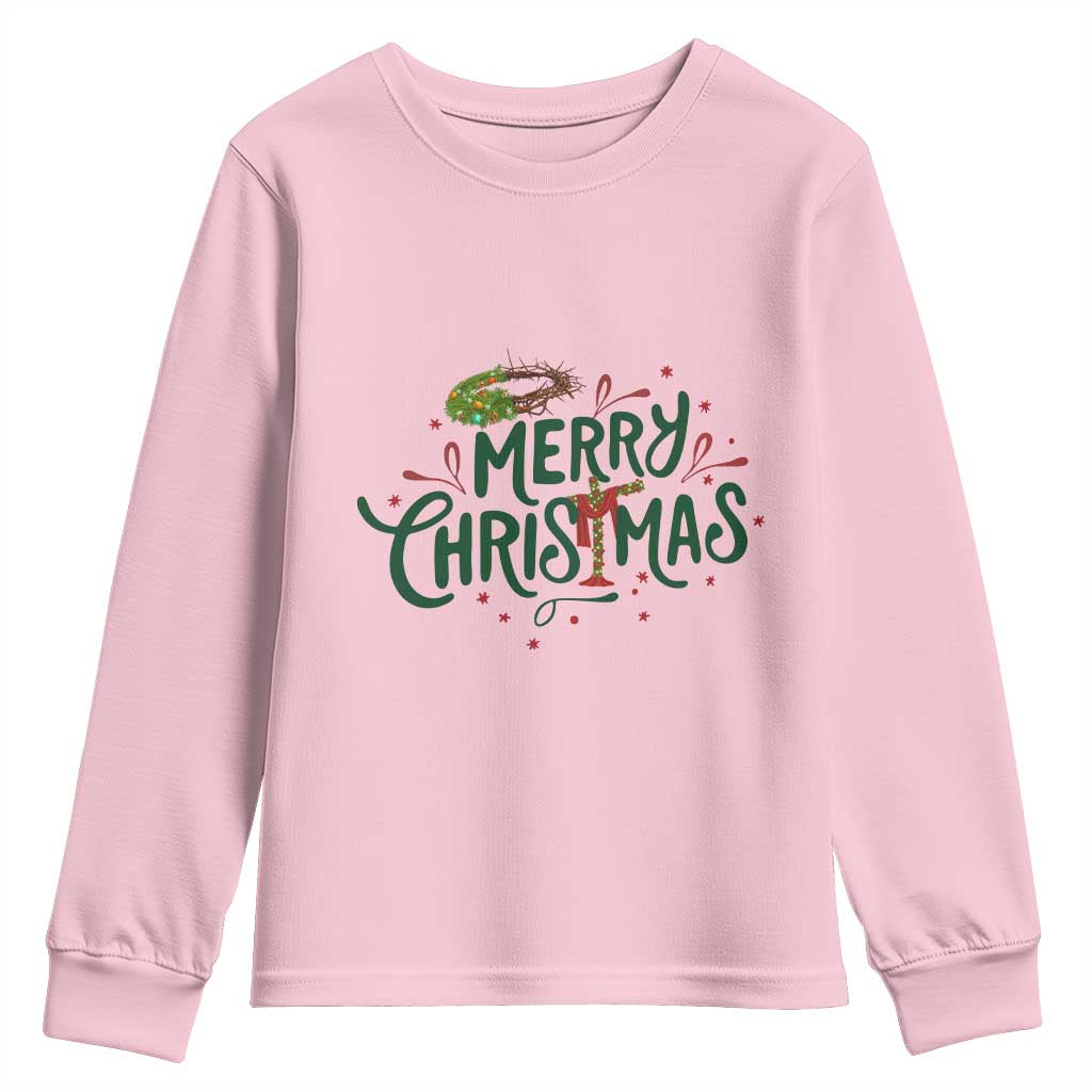 Jesus Christian Christmas Youth Sweatshirt - Wonder Print Shop