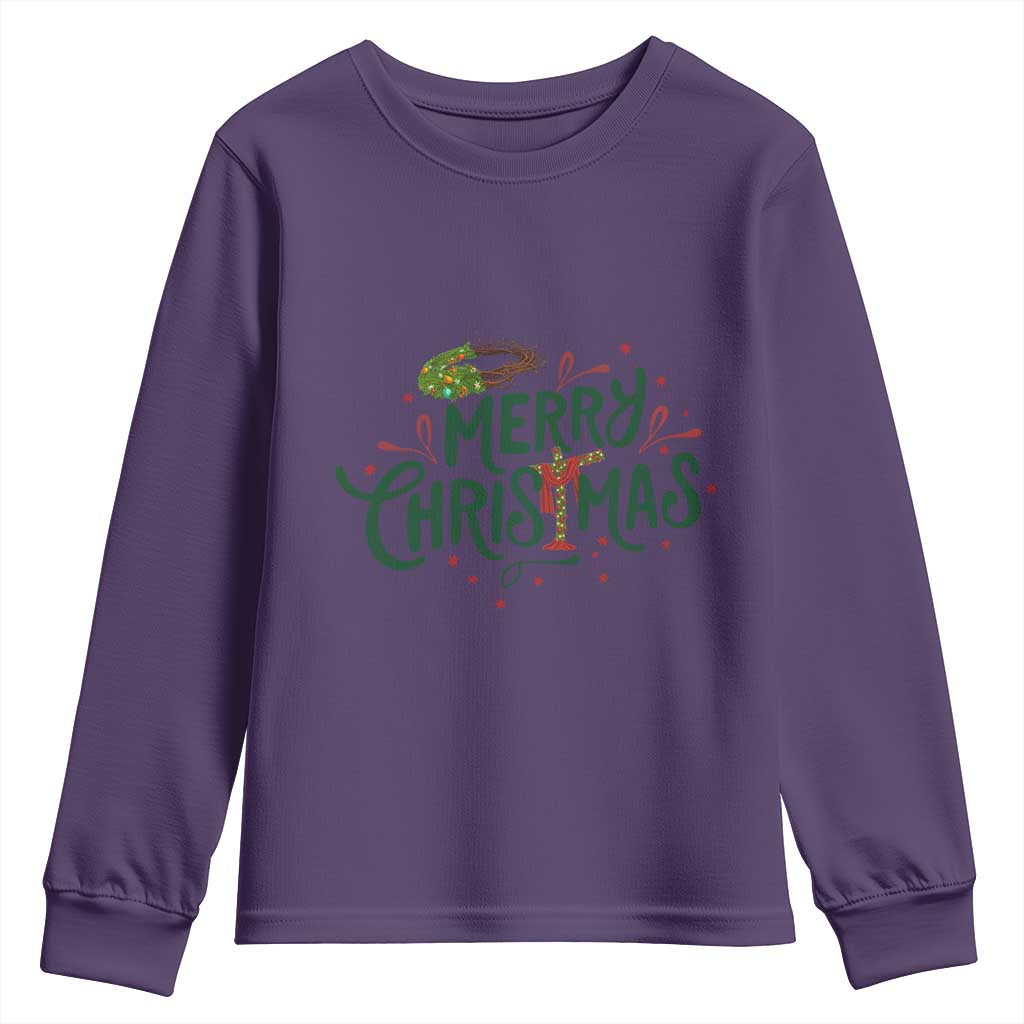 Jesus Christian Christmas Youth Sweatshirt - Wonder Print Shop