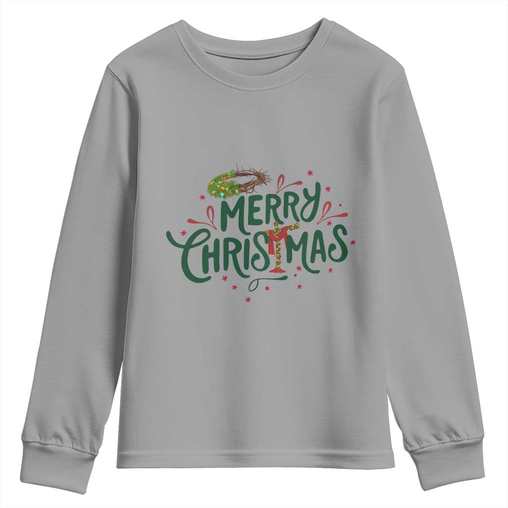 Jesus Christian Christmas Youth Sweatshirt - Wonder Print Shop