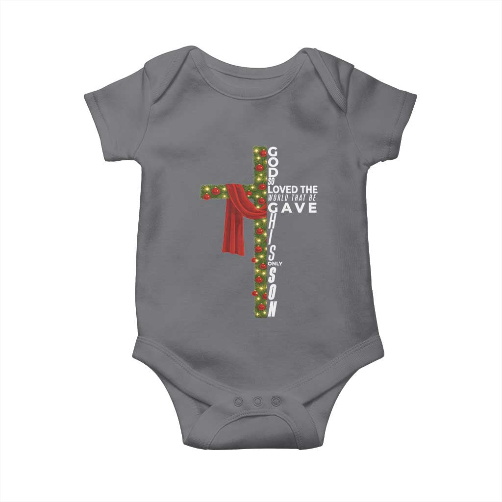 Jesus Christian Christmas Baby Onesie God So Loved The World That He Gave His Only Son - Wonder Print Shop