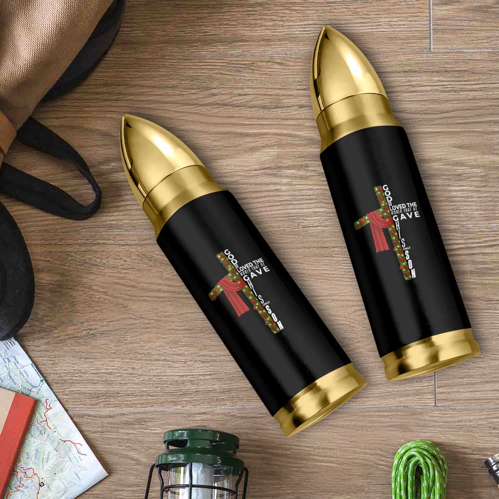 Jesus Christian Christmas Bullet Tumbler God So Loved The World That He Gave His Only Son - Wonder Print Shop