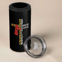 Jesus Christian Christmas 4 in 1 Can Cooler Tumbler God So Loved The World That He Gave His Only Son - Wonder Print Shop