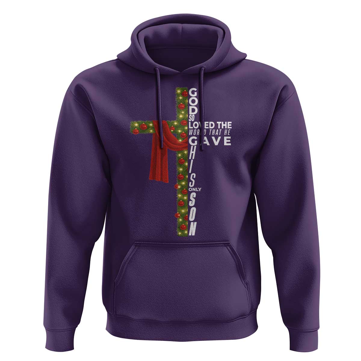 Jesus Christian Christmas Hoodie God So Loved The World That He Gave His Only Son - Wonder Print Shop