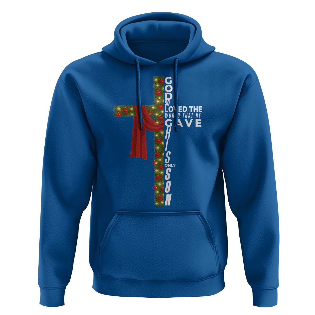 Jesus Christian Christmas Hoodie God So Loved The World That He Gave His Only Son - Wonder Print Shop