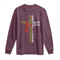 Jesus Christian Christmas Long Sleeve Shirt God So Loved The World That He Gave His Only Son - Wonder Print Shop