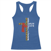 Jesus Christian Christmas Racerback Tank Top God So Loved The World That He Gave His Only Son - Wonder Print Shop
