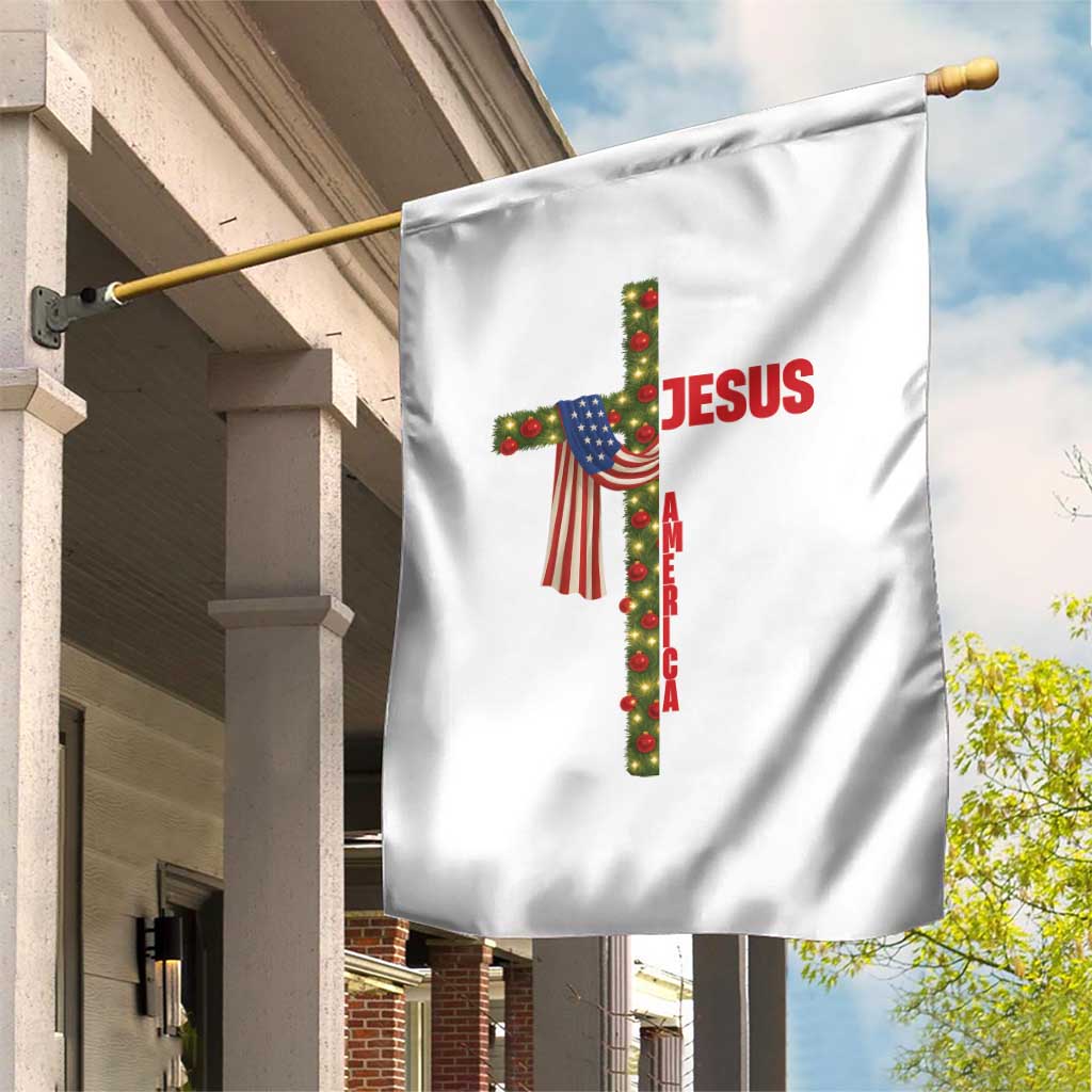 Jesus Patriotic Christmas Garden Flag Loves Jesus And America Too - Wonder Print Shop