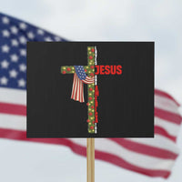 Jesus Patriotic Christmas Protest Sign Loves Jesus And America Too - Wonder Print Shop