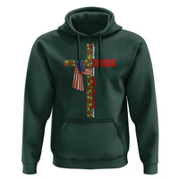 Jesus Patriotic Christmas Hoodie Loves Jesus And America Too - Wonder Print Shop