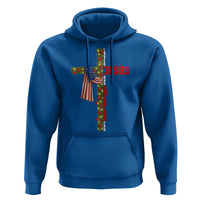 Jesus Patriotic Christmas Hoodie Loves Jesus And America Too - Wonder Print Shop