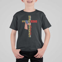Jesus Patriotic Christmas T Shirt For Kid Loves Jesus And America Too - Wonder Print Shop