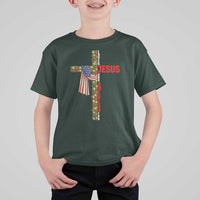 Jesus Patriotic Christmas T Shirt For Kid Loves Jesus And America Too - Wonder Print Shop