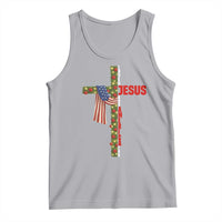 Jesus Patriotic Christmas Tank Top Loves Jesus And America Too - Wonder Print Shop