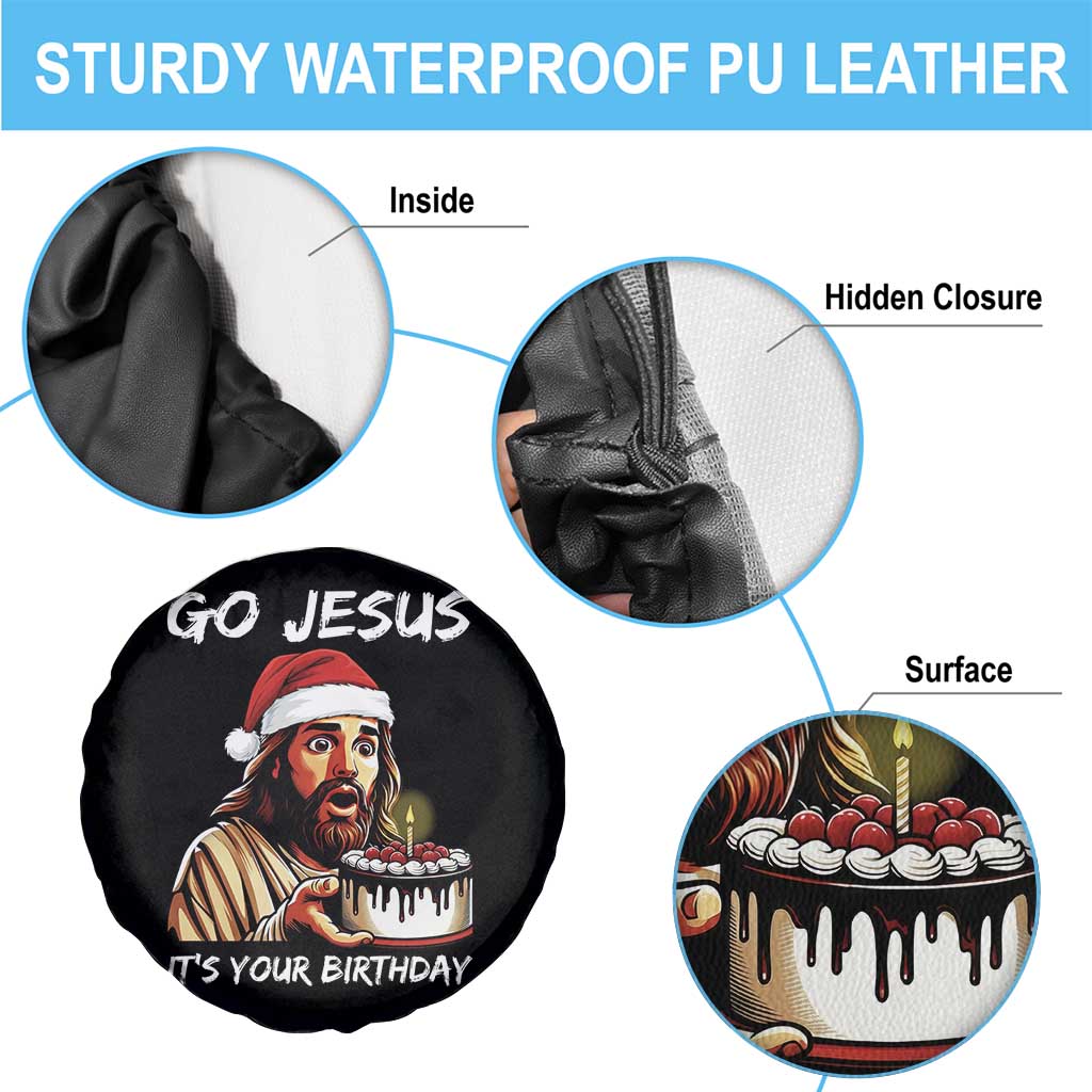 Funny Jesus Christmas Spare Tire Cover Go Jesus It Is Your Birthday - Wonder Print Shop
