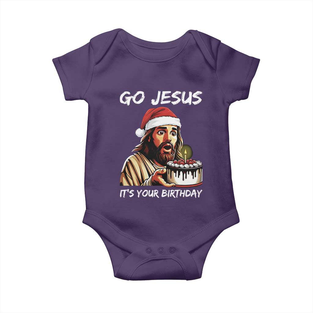 Funny Jesus Christmas Baby Onesie Go Jesus It Is Your Birthday - Wonder Print Shop