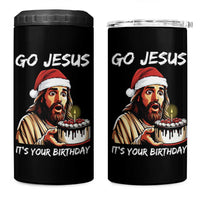 Funny Jesus Christmas 4 in 1 Can Cooler Tumbler Go Jesus It Is Your Birthday - Wonder Print Shop