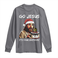 Funny Jesus Christmas Long Sleeve Shirt Go Jesus It Is Your Birthday - Wonder Print Shop