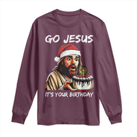 Funny Jesus Christmas Long Sleeve Shirt Go Jesus It Is Your Birthday - Wonder Print Shop
