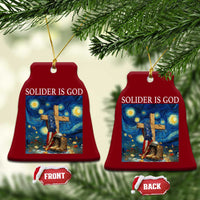Army Christian Ceramic Ornament Soldier Cross Starry Night Faith Patriotic Jesus - Wonder Print Shop