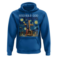 Army Christian Hoodie Soldier Cross Starry Night Faith Patriotic Jesus - Wonder Print Shop