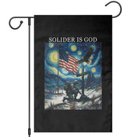 Solider Army Christian Garden Flag Cross Starry Night Faith Patriotic Jesus - Wonder Print Shop