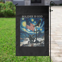 Solider Army Christian Garden Flag Cross Starry Night Faith Patriotic Jesus - Wonder Print Shop