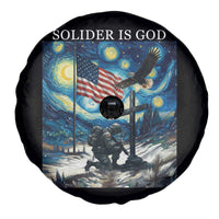 Solider Army Christian Spare Tire Cover Cross Starry Night Faith Patriotic Jesus - Wonder Print Shop