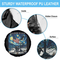 Solider Army Christian Spare Tire Cover Cross Starry Night Faith Patriotic Jesus - Wonder Print Shop