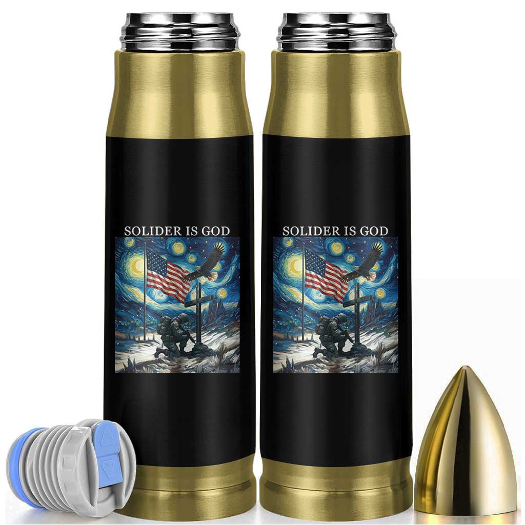 Solider Army Christian Bullet Tumbler Cross Starry Night Faith Patriotic Jesus - Wonder Print Shop