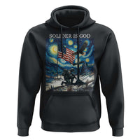 Solider Army Christian Hoodie Cross Starry Night Faith Patriotic Jesus - Wonder Print Shop