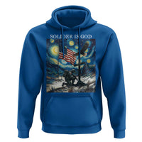 Solider Army Christian Hoodie Cross Starry Night Faith Patriotic Jesus - Wonder Print Shop