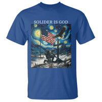 Solider Army Christian T Shirt Cross Starry Night Faith Patriotic Jesus - Wonder Print Shop