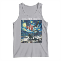 Solider Army Christian Tank Top Cross Starry Night Faith Patriotic Jesus - Wonder Print Shop