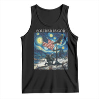 Solider Army Christian Tank Top Cross Starry Night Faith Patriotic Jesus - Wonder Print Shop