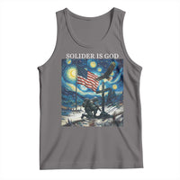 Solider Army Christian Tank Top Cross Starry Night Faith Patriotic Jesus - Wonder Print Shop