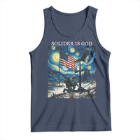 Solider Army Christian Tank Top Cross Starry Night Faith Patriotic Jesus - Wonder Print Shop