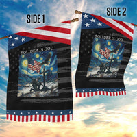 Solider Army Christian Garden Flag Cross Starry Night Faith Patriotic Jesus