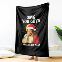 Funny Santa Christmas Throw Blanket OMG You Guys I Never Said That - Wonder Print Shop