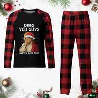 Funny Santa Christmas Plaid Pajama Set OMG You Guys I Never Said That - Wonder Print Shop