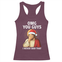 Funny Santa Christmas Racerback Tank Top OMG You Guys I Never Said That - Wonder Print Shop