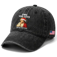 Funny Santa Christmas Washed Cotton Baseball Cap OMG You Guys I Never Said That