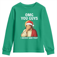 Funny Santa Christmas Youth Sweatshirt OMG You Guys I Never Said That - Wonder Print Shop