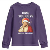 Funny Santa Christmas Youth Sweatshirt OMG You Guys I Never Said That - Wonder Print Shop