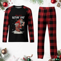 Funny Santa Christmas Plaid Pajama Set You Are Not Getting Shit - Wonder Print Shop