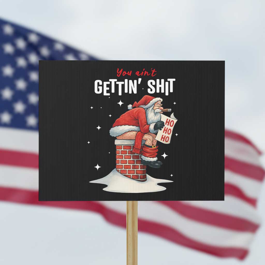 Funny Santa Christmas Protest Sign You Are Not Getting Shit - Wonder Print Shop