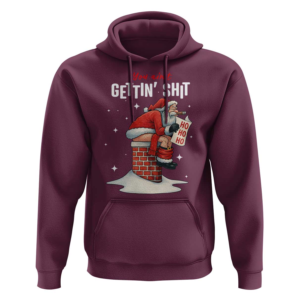 Funny Santa Christmas Hoodie You Are Not Getting Shit - Wonder Print Shop