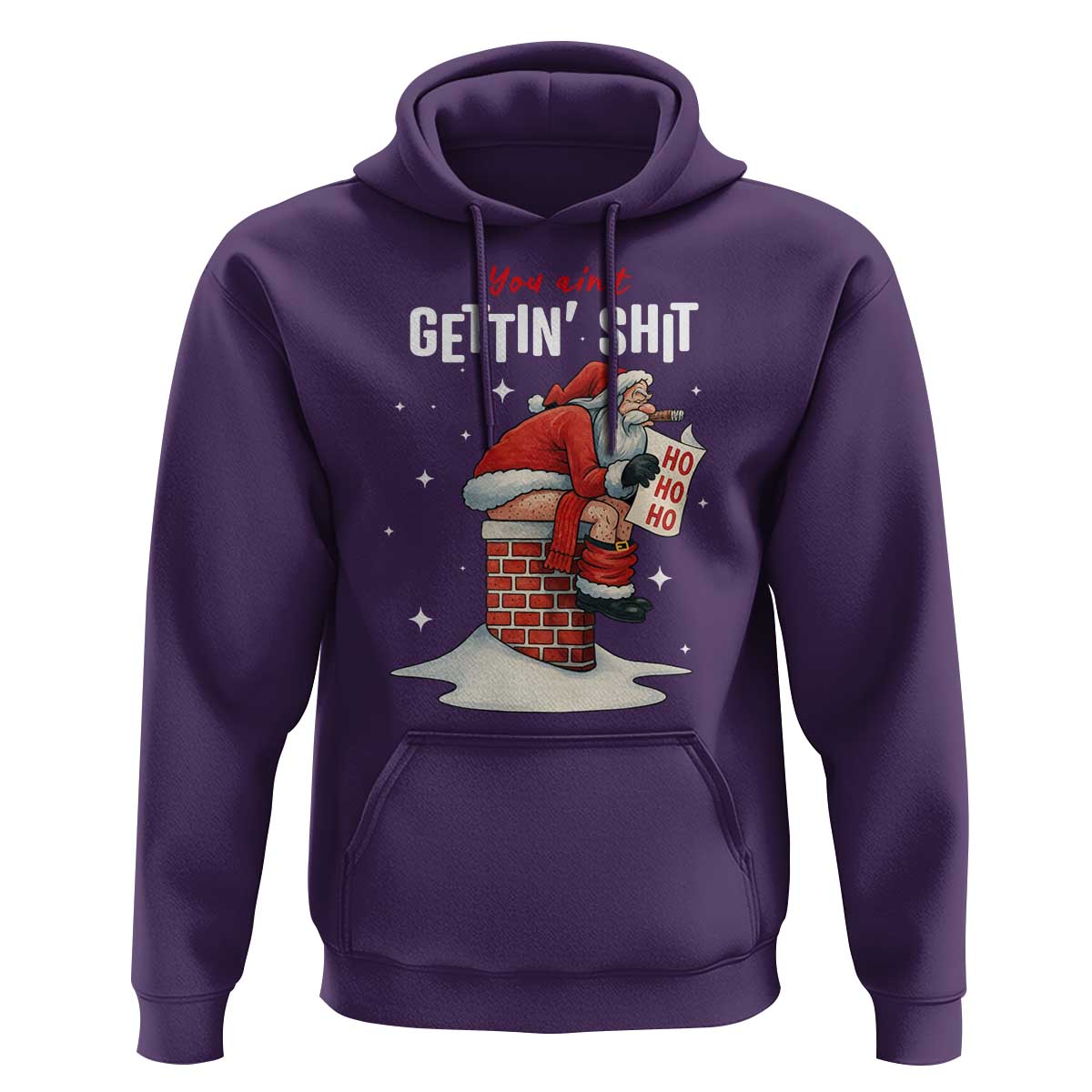 Funny Santa Christmas Hoodie You Are Not Getting Shit - Wonder Print Shop