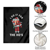Funny Santa Christmas Garden Flag I Do It For The Ho Ho Ho - Wonder Print Shop